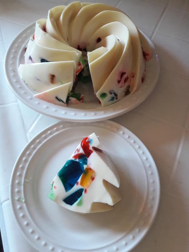 Recipe Cathedral Windows JellO Cake YaDeenieTeez
