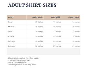 Adult short sleeve t-shirt